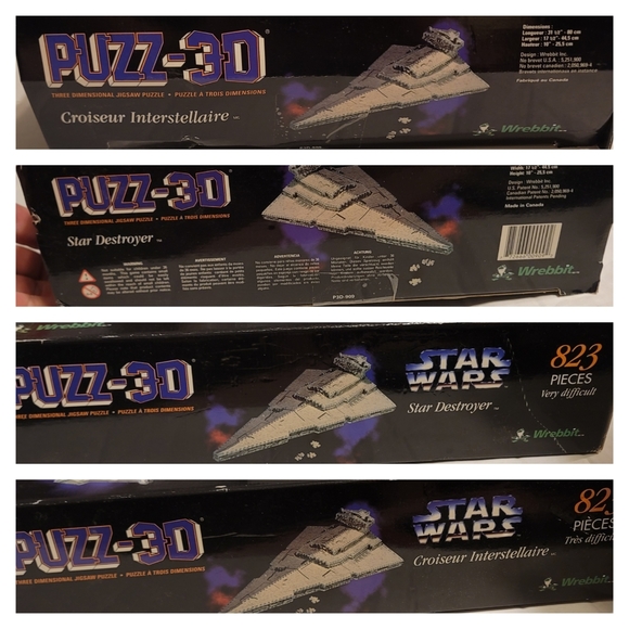 VTG Wrebbit Puzz-3d Star Wars Star Destroyer 823 Piece 3D Foam Puzzle Difficult - Picture 3 of 3